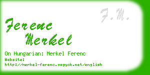 ferenc merkel business card